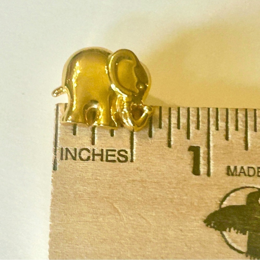 Vintage Gold Elephant Pin Brooch Jewelry Unisex - Picture 6 of 6